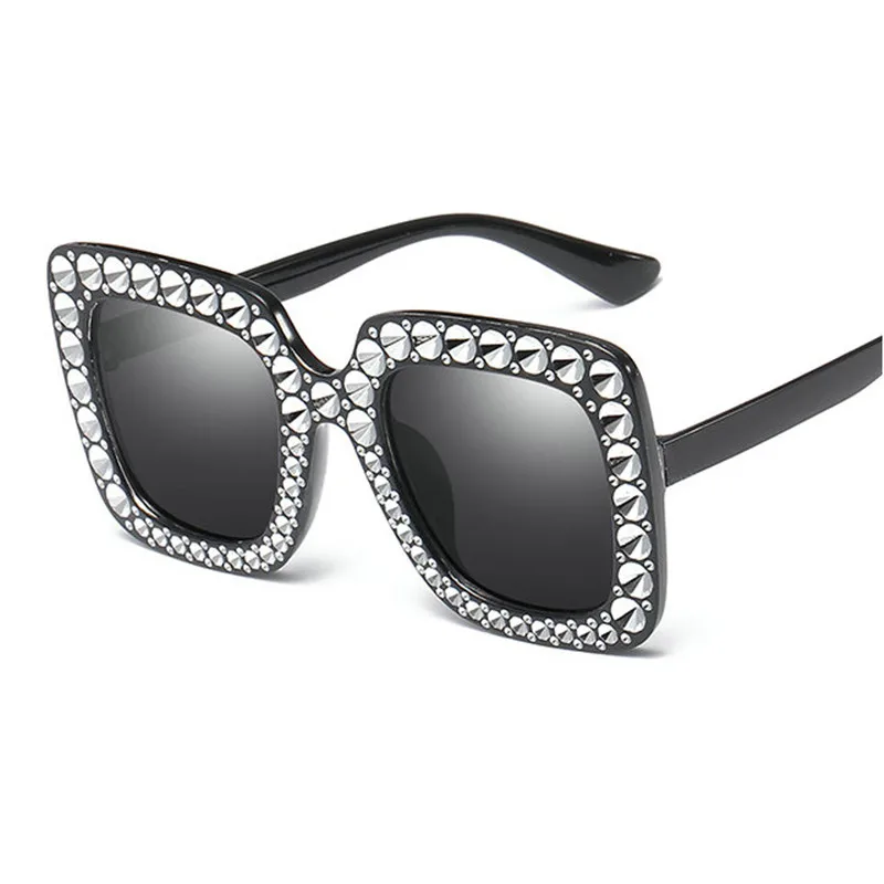 Buy Fashion Oversized Diamond Sunglasses Women Square Rhinestone Crystal Sun