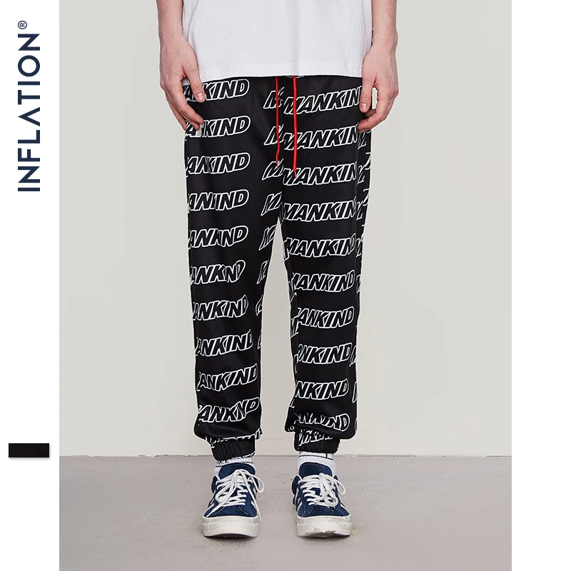 التضخم إلكتروني مطبوعة مطاطا الخصر السراويل الترنك أزياء رجالي ركض Sweatpants الشارع الشهير الهيب هوب السراويل 8846 W