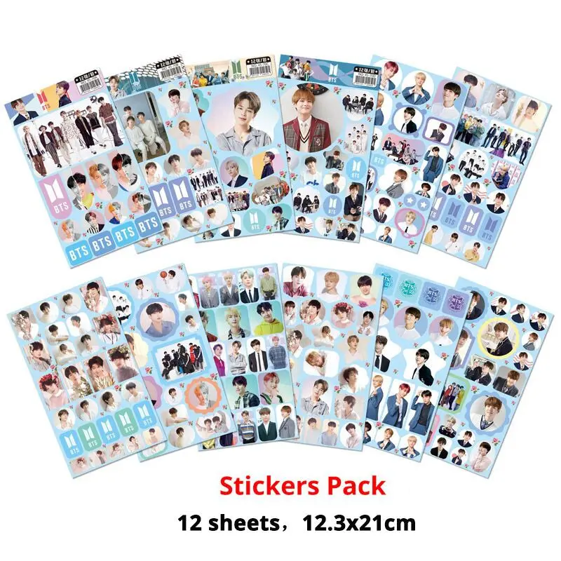 12pcs/lot super star band sticker pack army bomb Toy For girl boys Luggage Skateboard Motorcycle Laptop Waterproof Sticker set