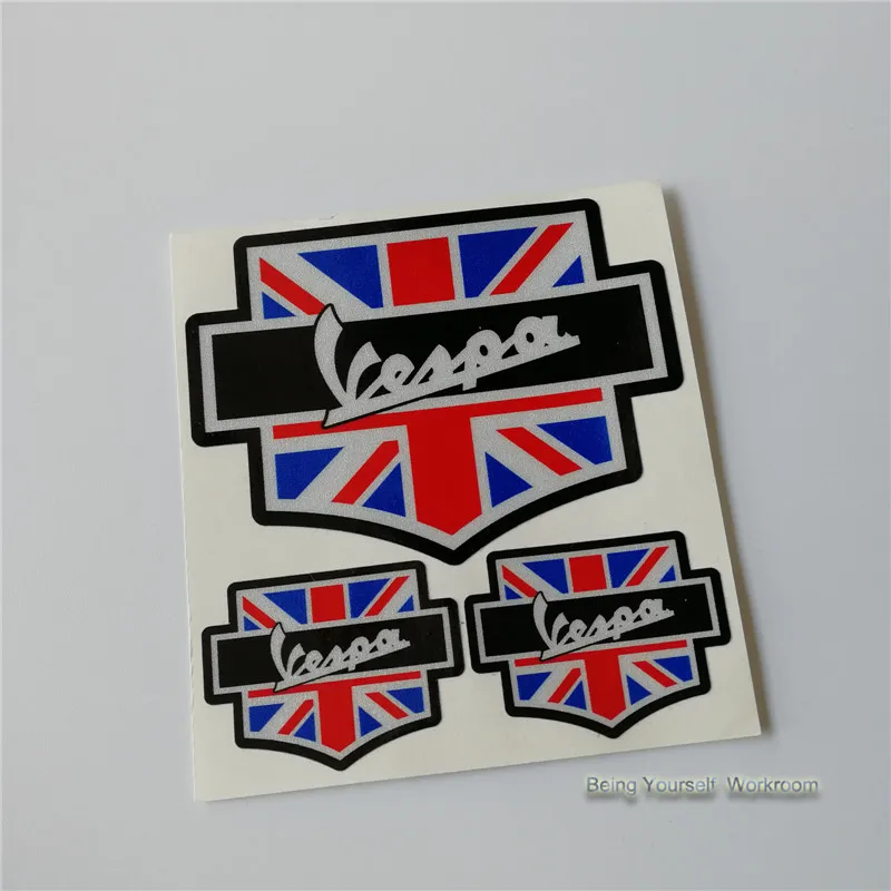 Vinyl UK Flag Sticker Motorcycle Helmet Racing Stickers Waterproof Motocross Decals Bikers Scooter for PIAGGIO VESPA | Автомобили и