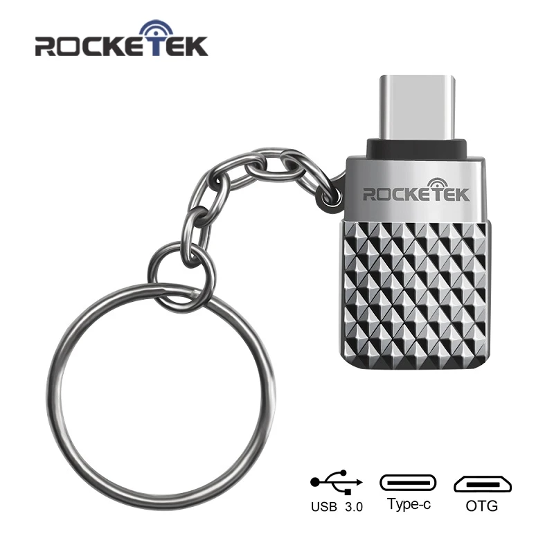  Rocketek Высокое качество USB 3,0 к Тип c OTG адаптер Alumium