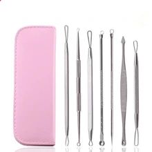 7 шт. набор инструментов для удаления черных точек инструменты для ухода за кожей лица Комедон акне игольчатый зажим Пинцет для удаления прыщей экстрактор набор инструментов