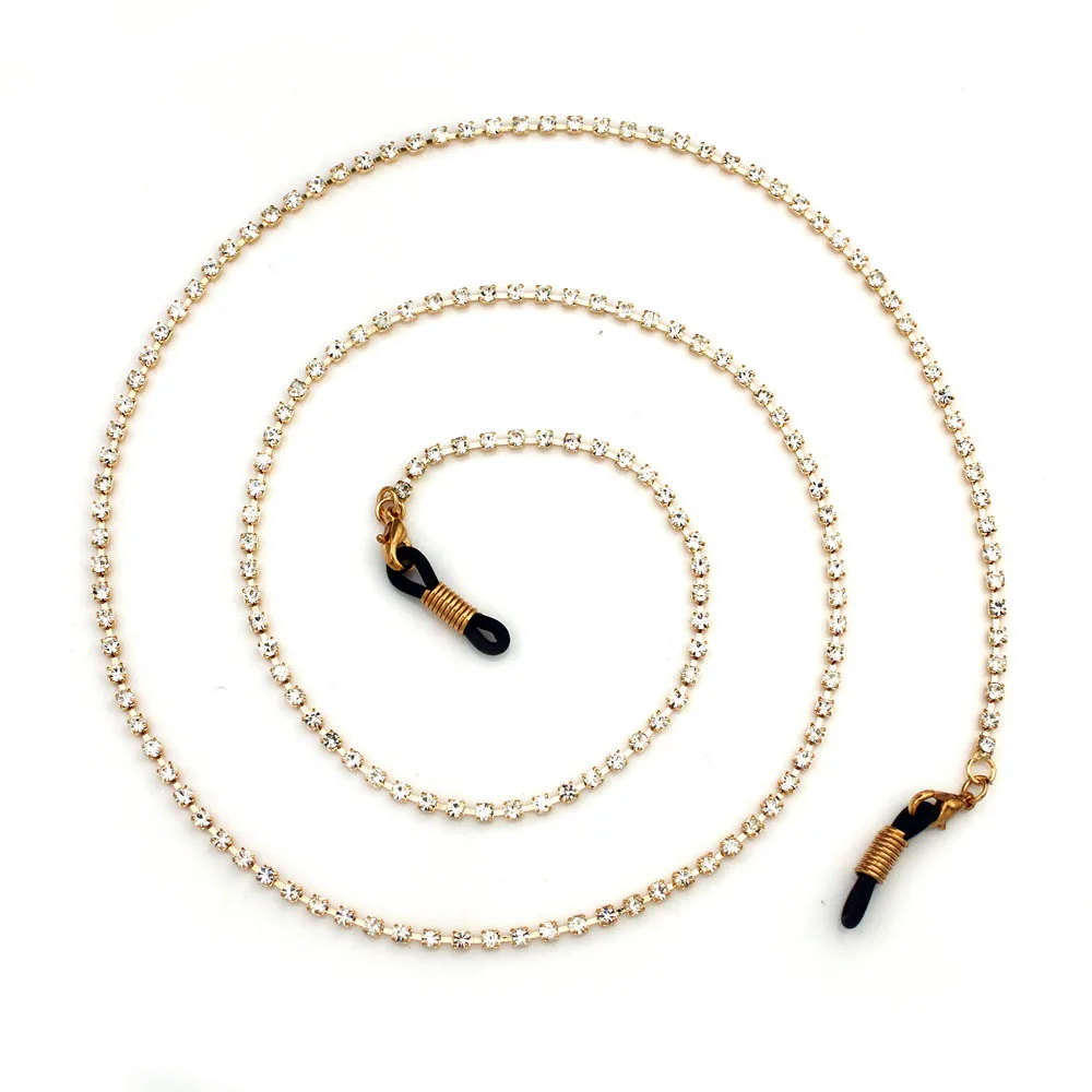 

Fashion Womens Golden Diamond Neck Cord Strap Rope Eyeglass Strap Reading Glasses Spectacles Sunglasses Eyewear Chain