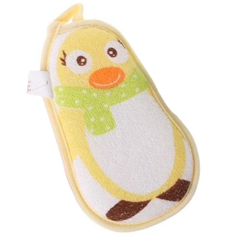 Детские аксессуары для полотенец маленький пингвин младенческий смеситель для душа для ванной щетки Губка хлопок потертый мытье тела Детские щетки для ванной - Цвет: YW