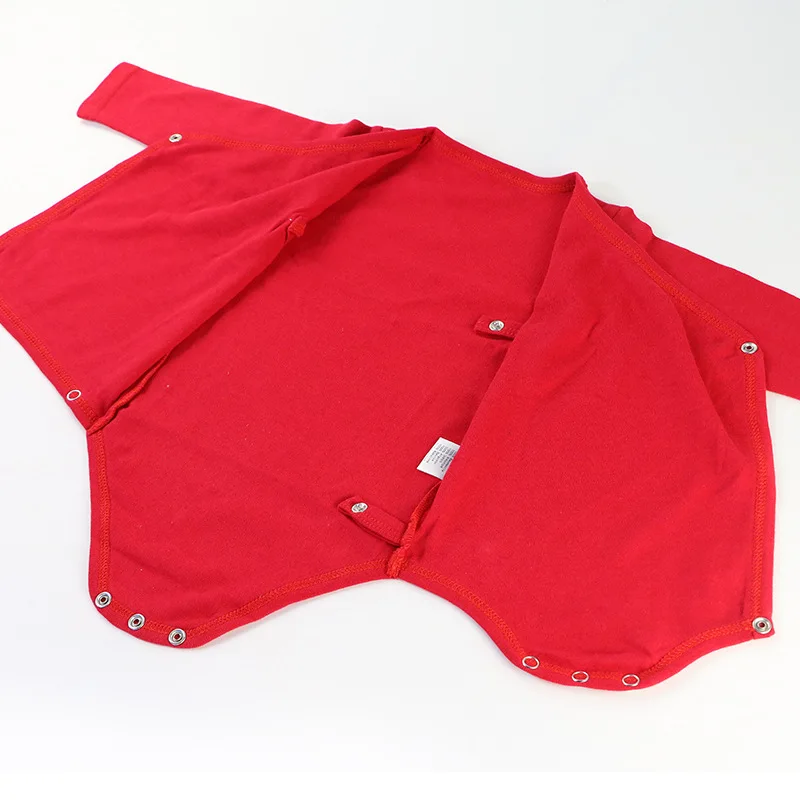 100% Organic Cotton Newborn Clothes Solid Color Simple Baby Boys Girls Long-Sleeve Side-Snap Romper Jumpsuit