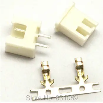

100 sets 2 Pin Connector leads Heade 2.54mm XH-2P Kit Brand New