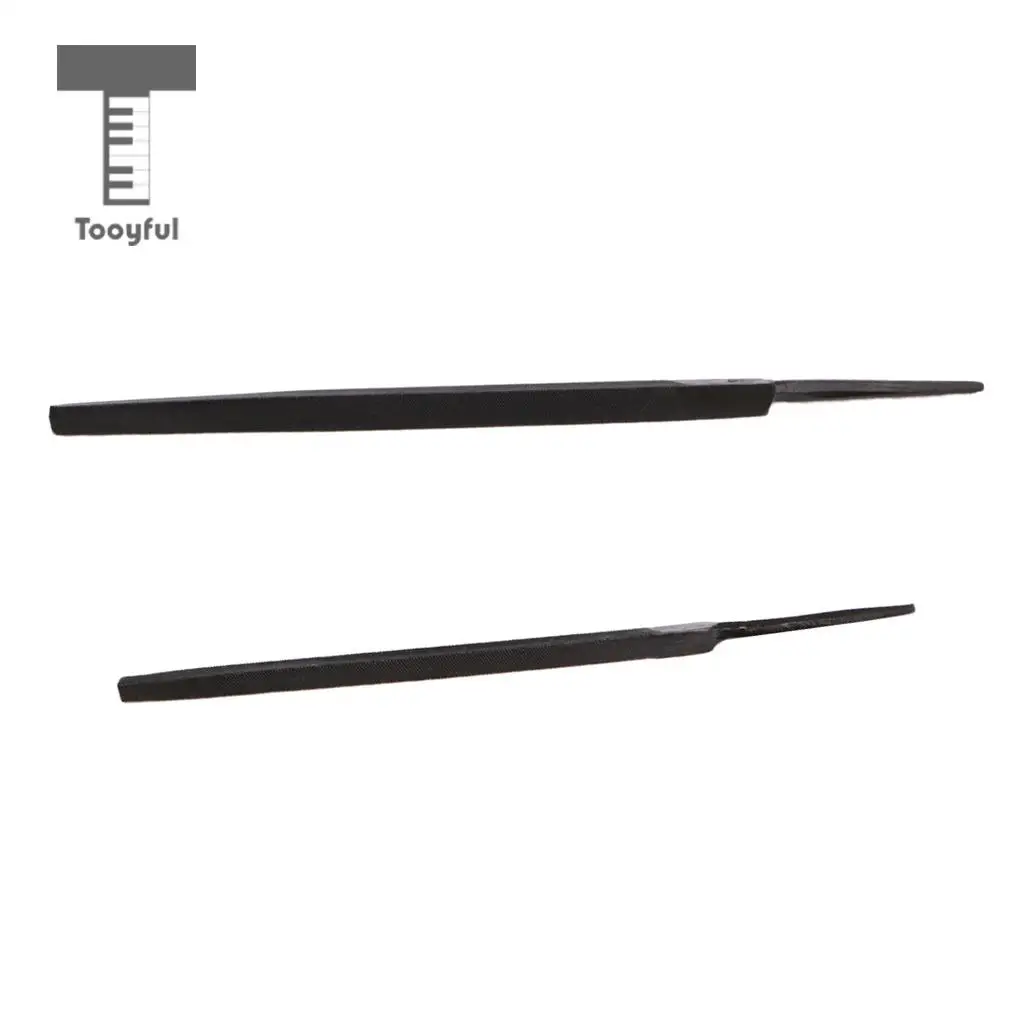 Tooyful Carbon Steel Guitar Fret Crowning File Dressing File with 3 Size Edges Luthier Tool