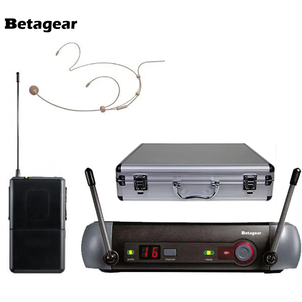 Betagear PXG24/58A профессиональный микрофон система караоке беспроводной супер кардиоидный PXG uhf микрофоны ручной микрофон - Цвет: headset mic