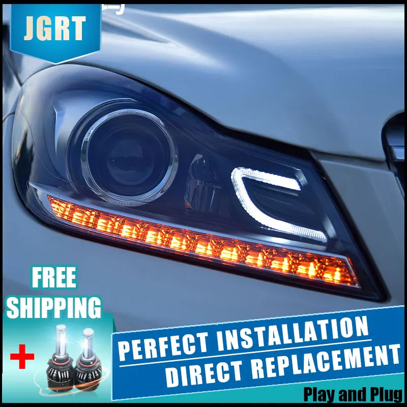  2PCS LED Headlights For Benz W204 2011-2013 Car Led Lights Double Xenon Lens Car Accessories Daytim - 32887550566