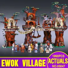 1990pcs Lepin 05047 Star Wars Ewok Village Building Blocks Juguete para Construir Bricks Toys Compatible with legoe