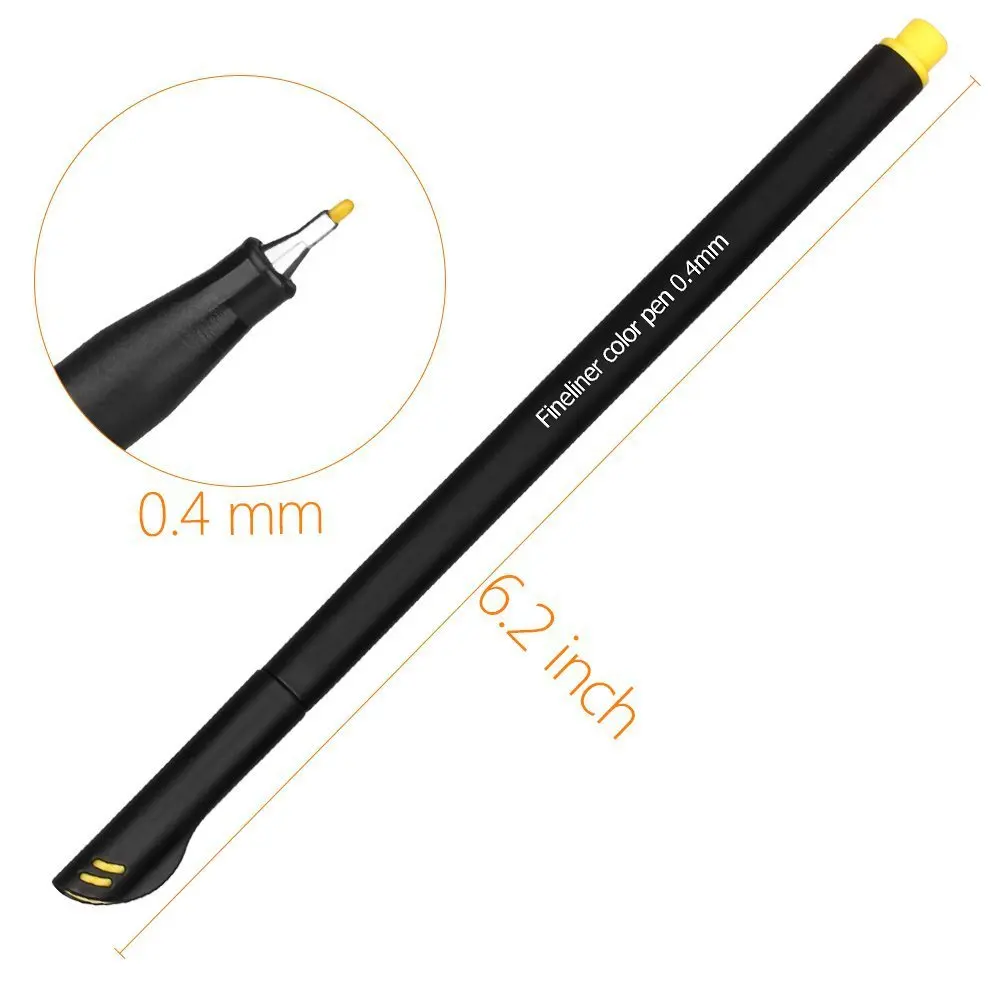 0,4 мм 12/24 цветов Fine Line рисунок перо фломастеры для рисования ручки для раскраски и товары для рукоделия