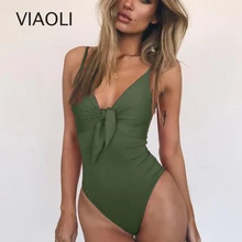 VIAOLI, Женский сдельный купальник, бандаж, бикини, пуш-ап, бюстгальтер, монокини, купальники, купальники размера плюс, новинка, зеленый, оранжевый