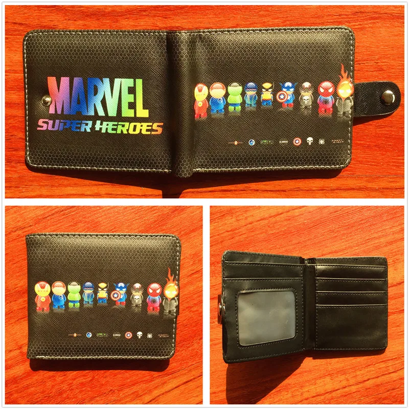 

New Arrive Marvel Super Hero Short Wallet With Card Holder Men's Purse Cartoon Wallet W578