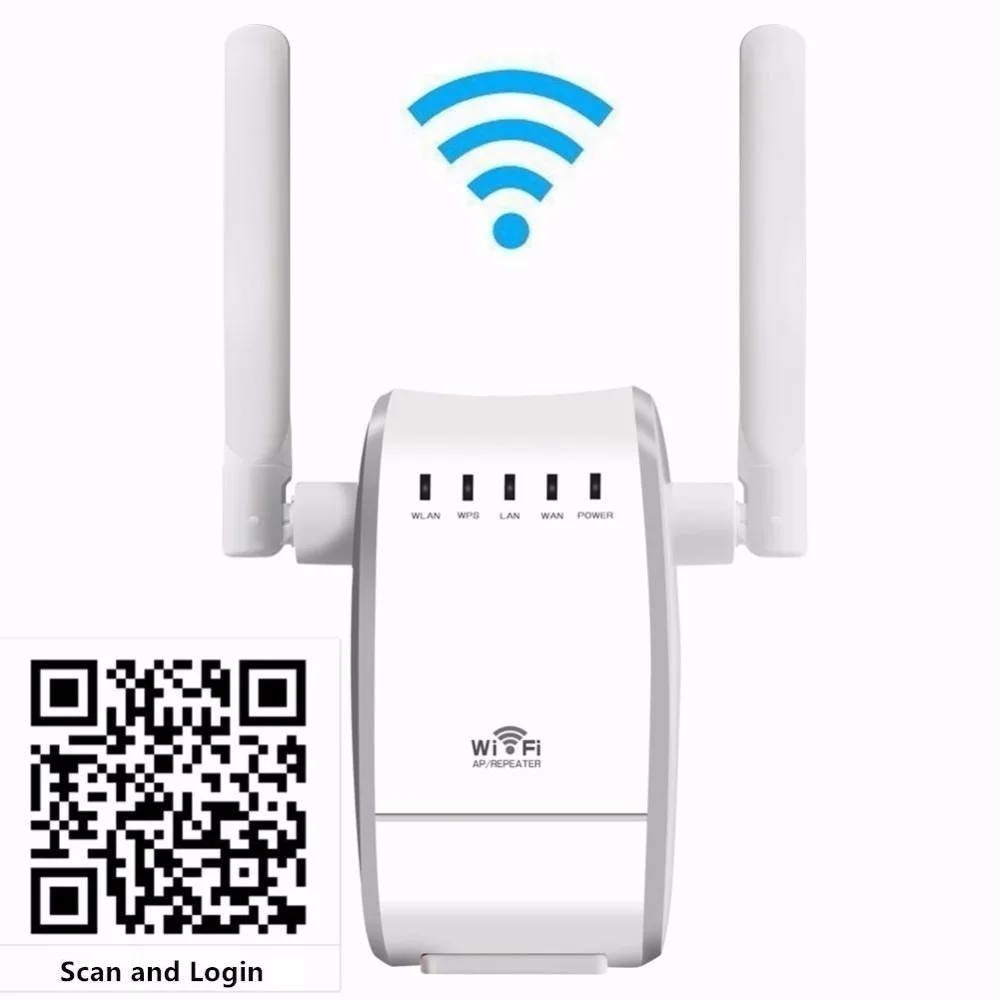 100 шт. Беспроводной Wi Fi ретранслятор с двумя антеннами 300 Мбит/с|Точки доступа| |