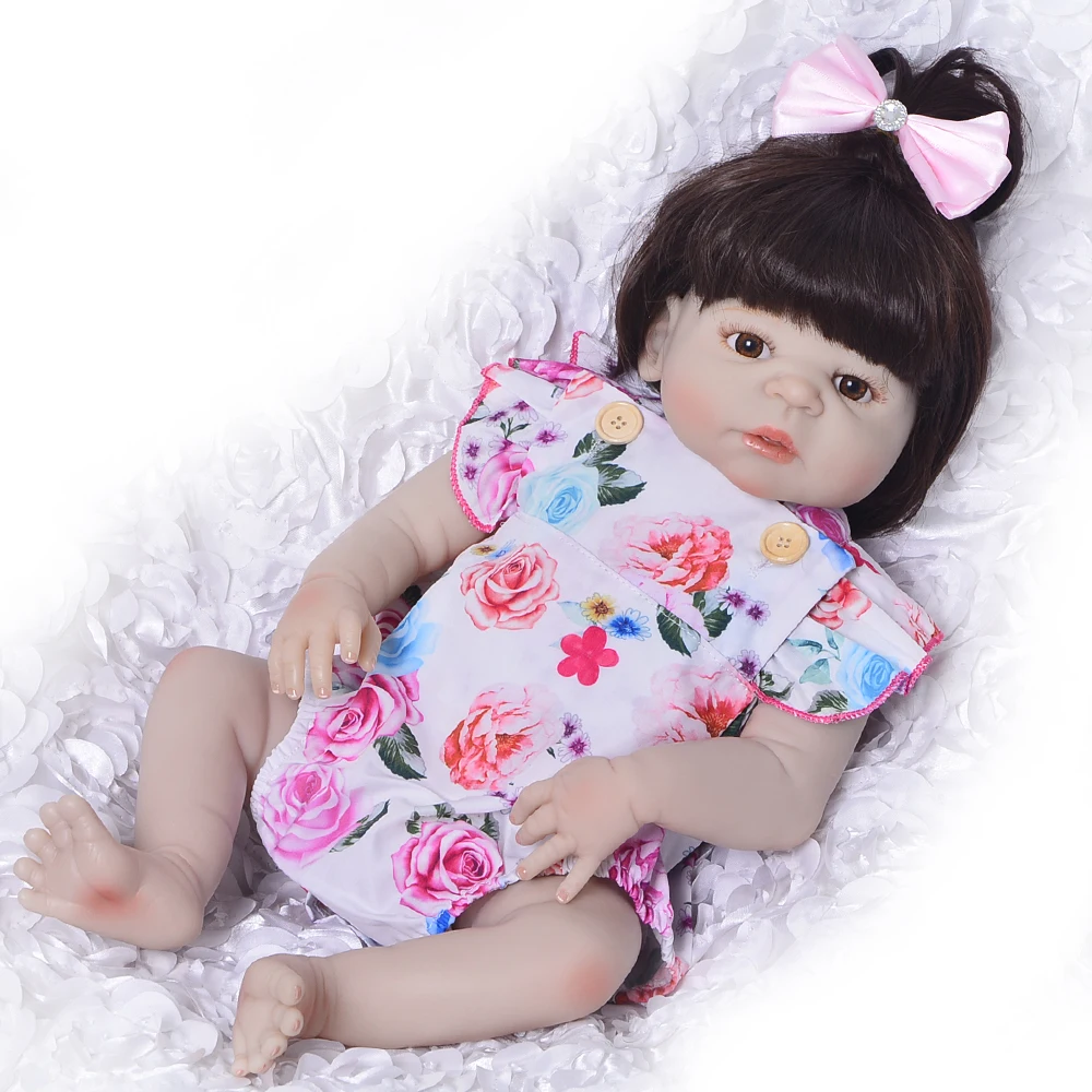 

Fashion Reborn Dolls Realistic Babies 23'' Full Silicone Vinyl Body Newborn Dolls Lifelike 57 cm Reborn Bonecas Menina XMAS Gift
