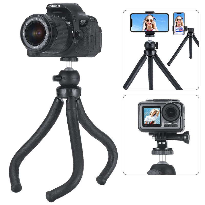 Штатив Ulanzi MT-07 Octopus FlexibleTripod со съемной шаровой головкой на 360 ° с держателем для телефона для iPhone X XS Max 8 huawei samsung Gopro