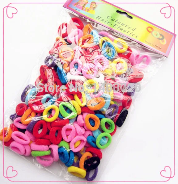 2014 200pcs/lot Candy Color Hair Ropes Elastic Children Girls New