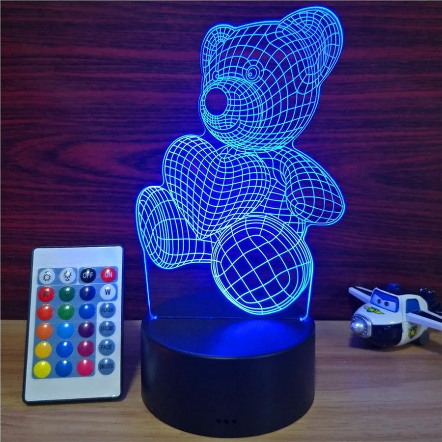 teddy bear 3d night light