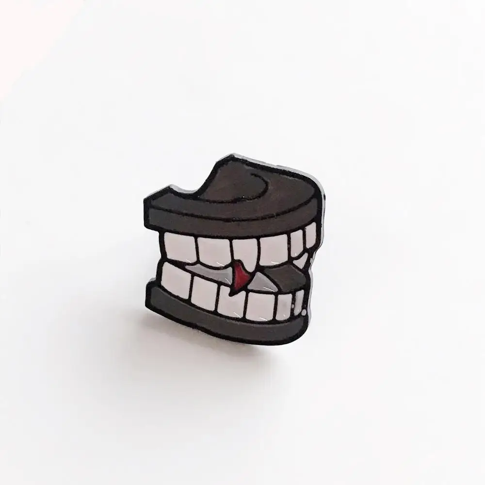 

WEISHUOLI Drip oil cartoon tooth creative alloy pin buckle jewelry Brooch For Women