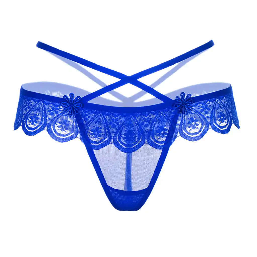 ropa interior azul mujer