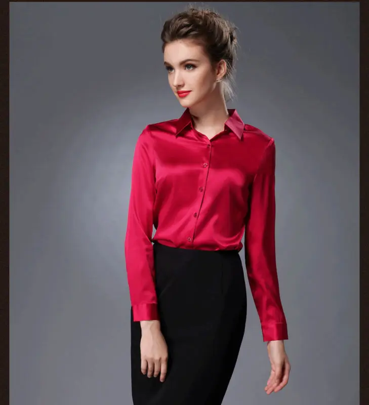 Womens silk shirts and blouses Silk blouses for women are available in a variety of styles, colors, sizes and designs. Finding the perfect blouse for any woman's wardrobe is easy when shopping where there are a variety of tops from which to choose.