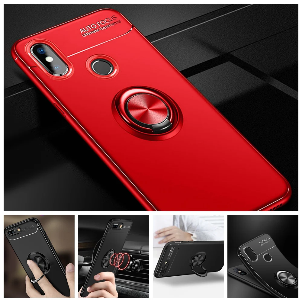 

Phone Case On For Iphone 5 5s 6 6s 7 8 Plus X for Iphone5 Iphone6 Iphone7 Iphone8 Cover Soft Silicone with Finger Ring Kickstand