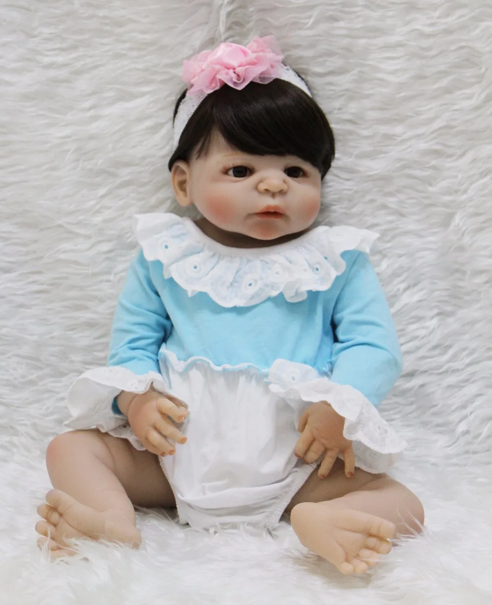 Dollmai коллекция bebe reborn с полным силиконовым корпусом 55 см Кукла Reborn Baby имитация