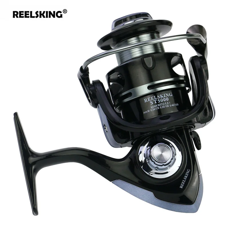 

REELSKING ST Series 5.2:1 Spinning Fishing Reel EVA Handle Automatic Folding Carp Bait Cast Casting Line Wheel Fishing Tackle