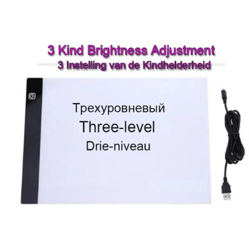 

A4 LED Light Tablet Pad EU/AU/US/USB Plug lichtbak voor diamond Embroidery Diamond Painting Accessories Cross Stitch tool