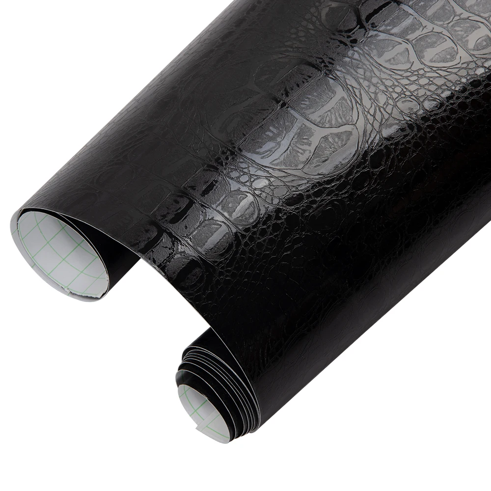 

PVC Imitation Crocodile Skin Vinyl Tint Stickers Decorative Air Bubble Free Auto Car Wrap Vinyl Film With Glue 152cm x 100cm