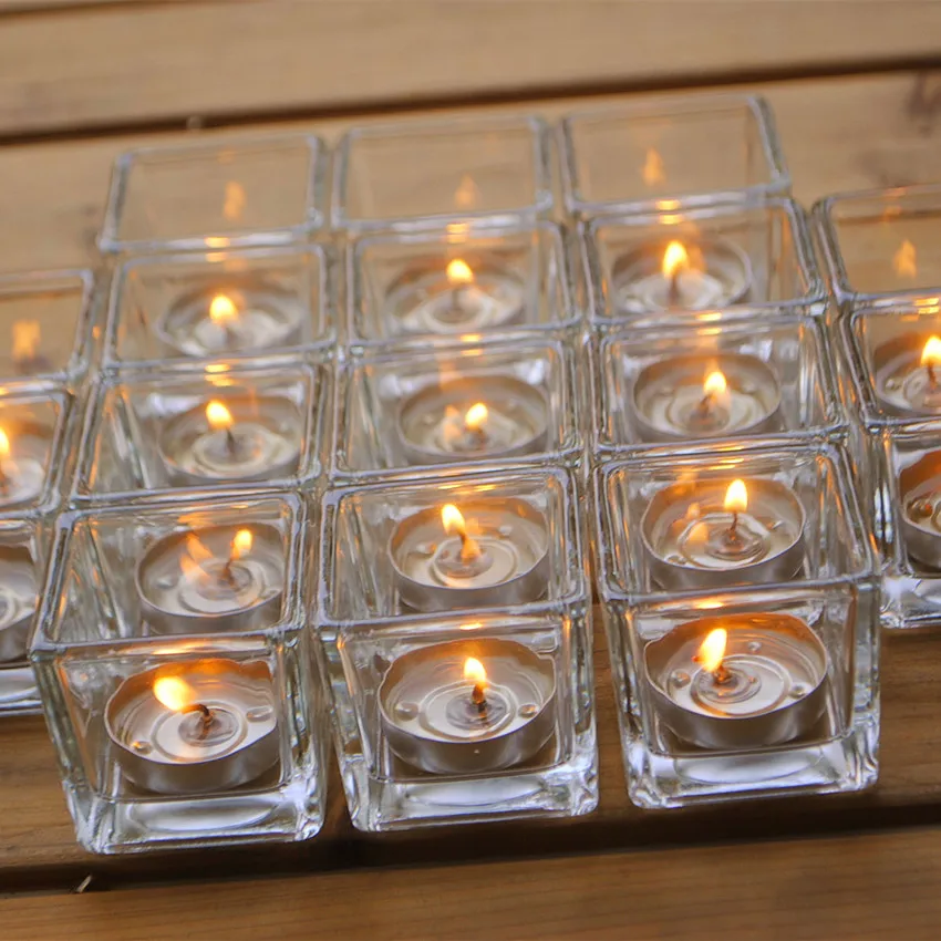 

Retro Candlestick Glass Candle Holders Furnishing Valentine's Day Candlelight Glass Holders Dinner Decorations Romantic Wedding