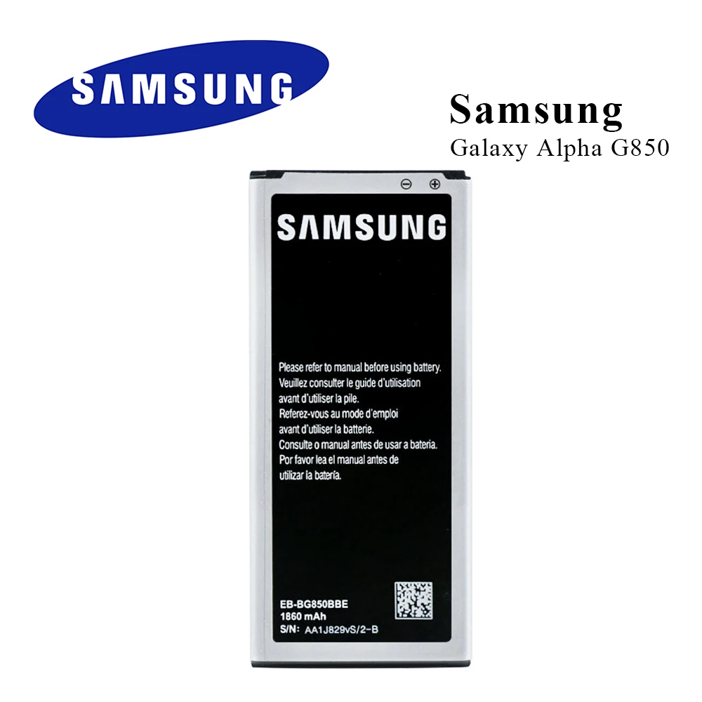 Аккумулятор EB-BG850BBE для samsung Galaxy Alpha SM-G850F G850M G850T G850Y 1860 мАч литий-ионная аккумуляторная батарея с NFC