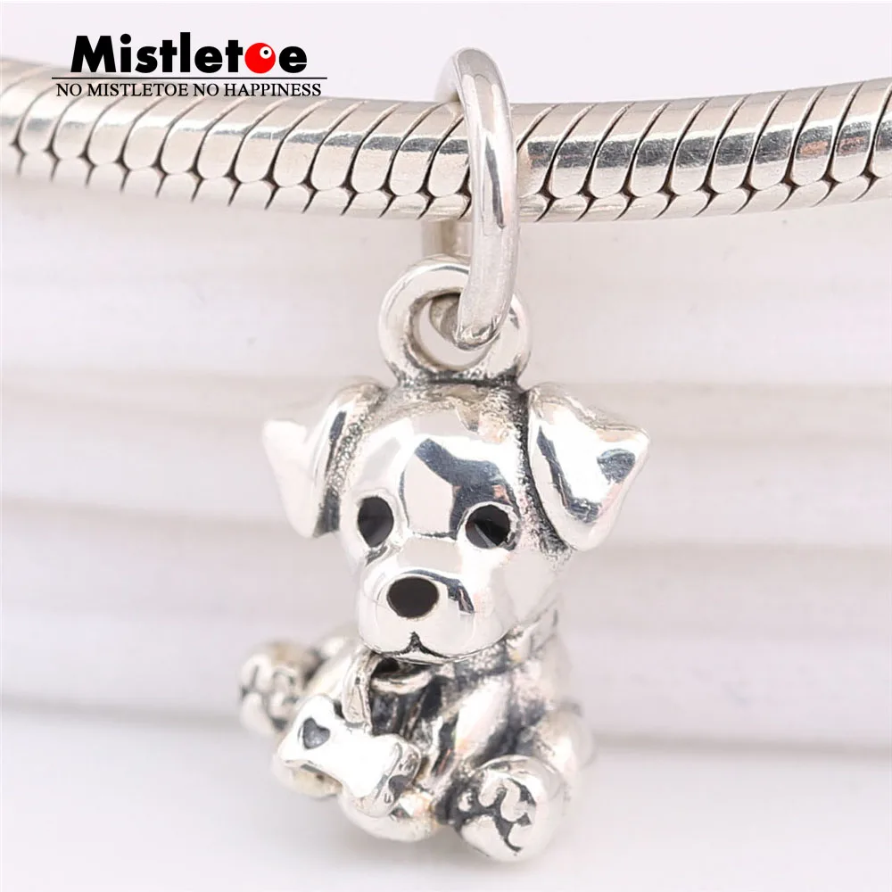 

Mistletoe 925 Sterling Silver Bulldog Puppy Dangle Charm Fit European Bracelet Jewelry