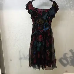 Модное платье для женщин с коротким рукавом и круглым вырезом высокое качество женское платье 2018 Новое Женское платье