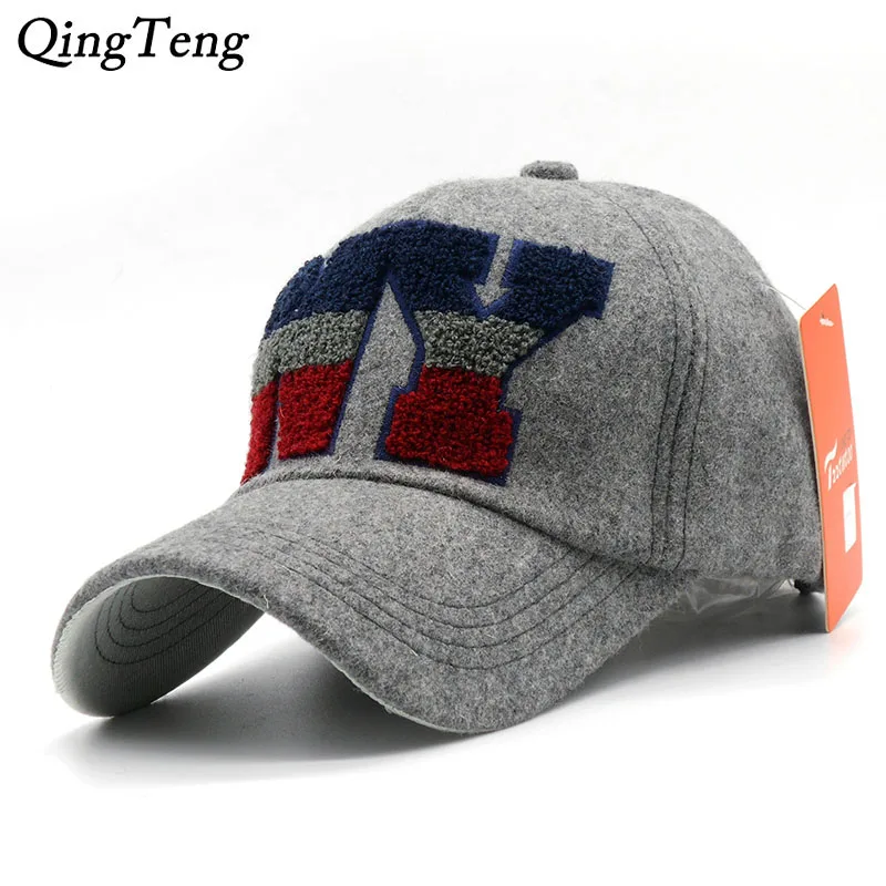 Бейсболка New YORK Gorras шерстяная для мужчин и женщин повседневная регулируемая с
