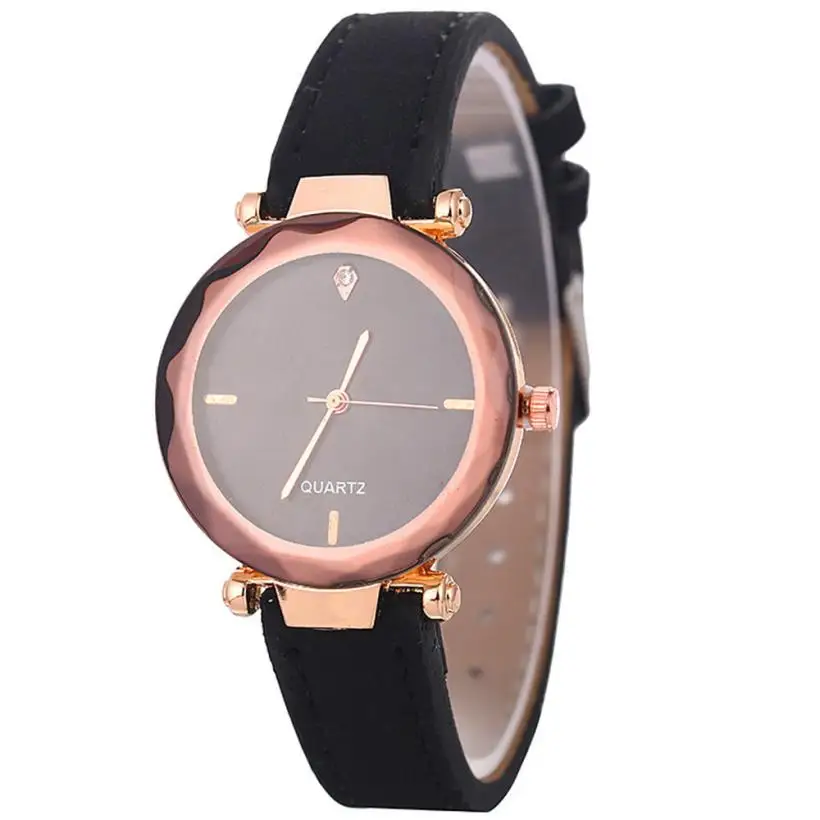 Fashion Rhombus Small Dial Watches Women Luxury Diamond Leather Strap