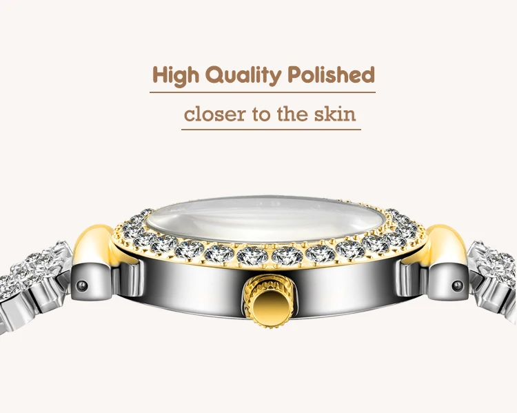 MISSFOX 18K Big Diamond Accent Butterfly Dial Designer Women's Watches