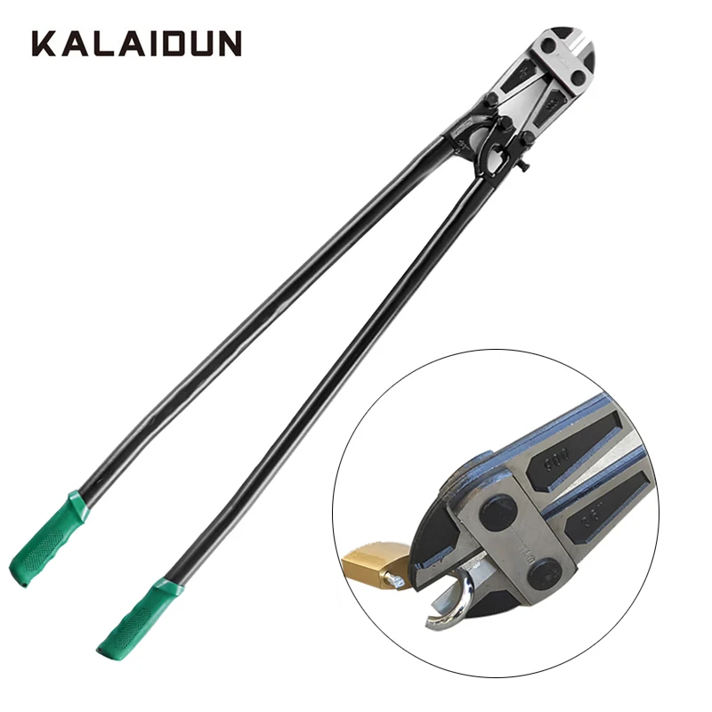 

KALAIDUN Heavy Duty Pliers Wire Bolt Cutter Thicken High Quality Strong Shear Lock Chain Plastic Handle Labor Saving