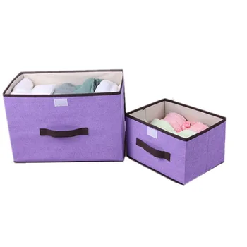 

HHYUKIMI 2pcs Have a lid Multifunction Foldable Covered Storage Box Organizer Clothing Underwear Finishing Wardrobe Container