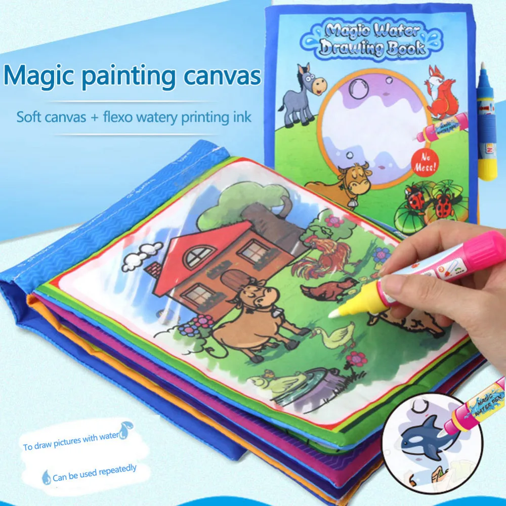 Libro da colorare per Bambini Pittura Acqua Acqua Magica Disegno Libro Da Colorare Libro Disegno Libro Doodle per i bambini i Bambini Prima Educazione in