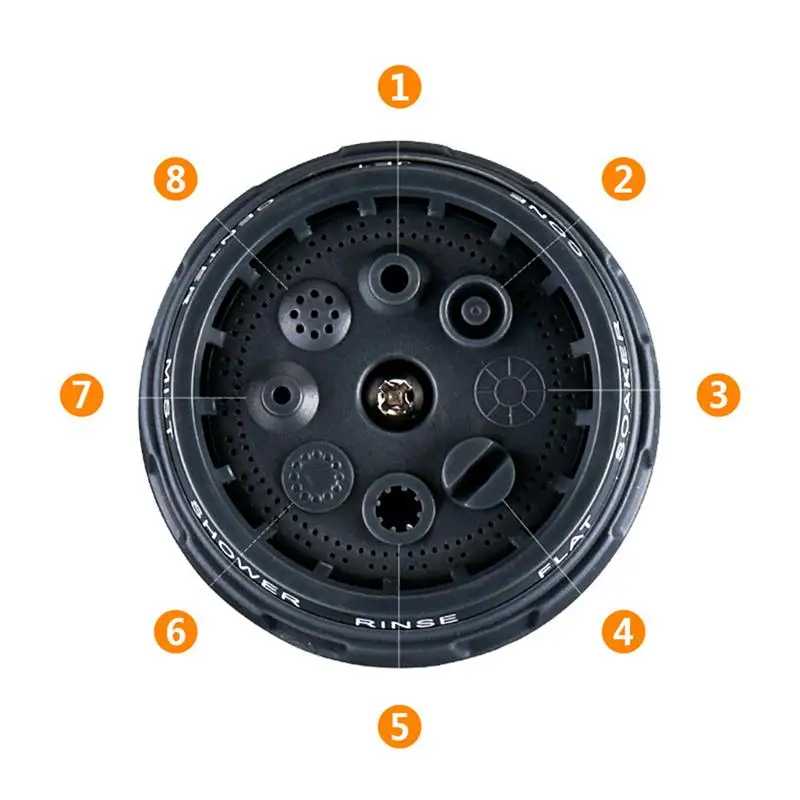 1 шт. насадка для садового шланга высокого давления, 8 моделей, распылитель с защитой от протечек для автомойки, очистки поливка газона, сада