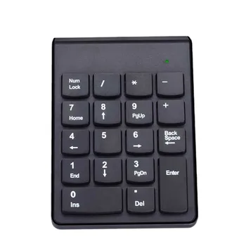 

Keyboards Gaming Black Wireless 2.4G Mini USB 18 Keys Number Pad Numeric Keypad Keyboard For PC Laptop 4.4#5$ 4.3