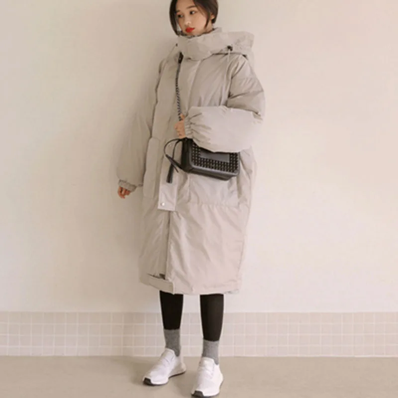 

Plus Size Women Winter Jackets Casual Coat Women Hooded Long Parkas Thicken Warm Cotton Padded Female Parkas Mujer A402