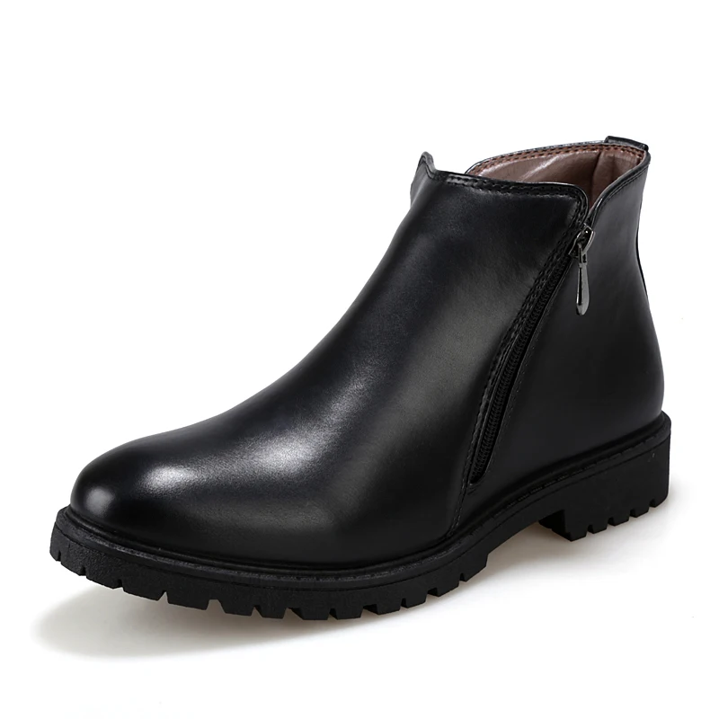 

Leather Men Boots Autumn Winter Male Ankle Boots Fashion Footwear Lace Up Man High Quality Outdoor Soft Sneakers