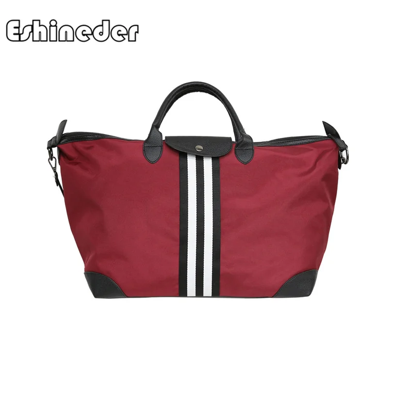 

ESHINEDER Unisex Nylon Travel Bag Korean Short Distance Flight Bag Large Capacity Duffel Bag Portable Reistas Black Handbags New