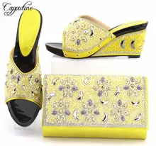 Capputine African Style Shoes And Bag To Match High Quality Italian Shoes and Bag Set Nigerian Party Shoe and Bag Set Wedding