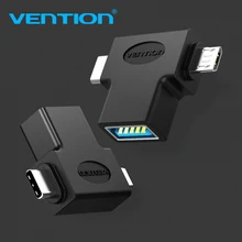 Vention type C usb-адаптер 3,0 OTG Кабель-адаптер 2 в 1 Micro USB OTG конвертер для Xiaomi One Plus Nexus 6 P