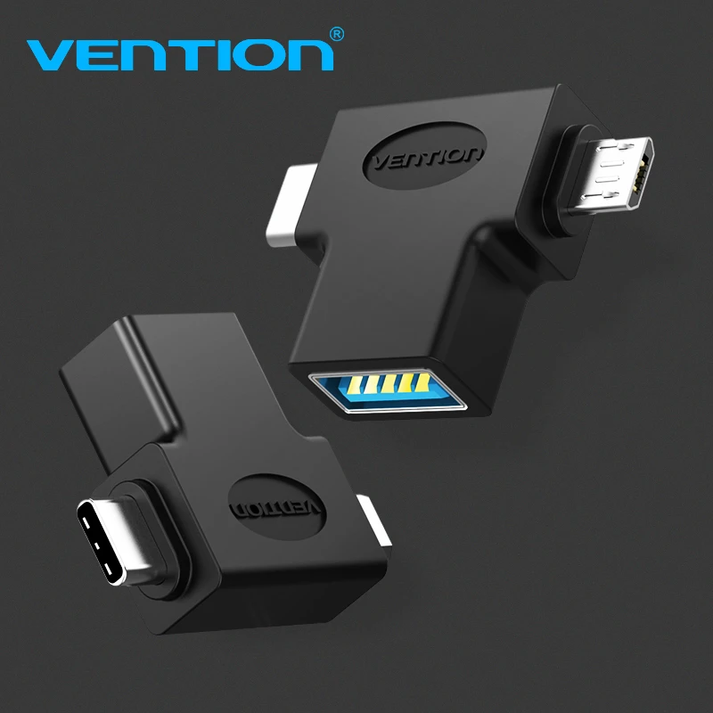 USB-адаптер Vention типа C USB 3 0 OTG-адаптер кабель 2 в 1 Micro OTG конвертер для Xiaomi One Plus Nexus 6P |