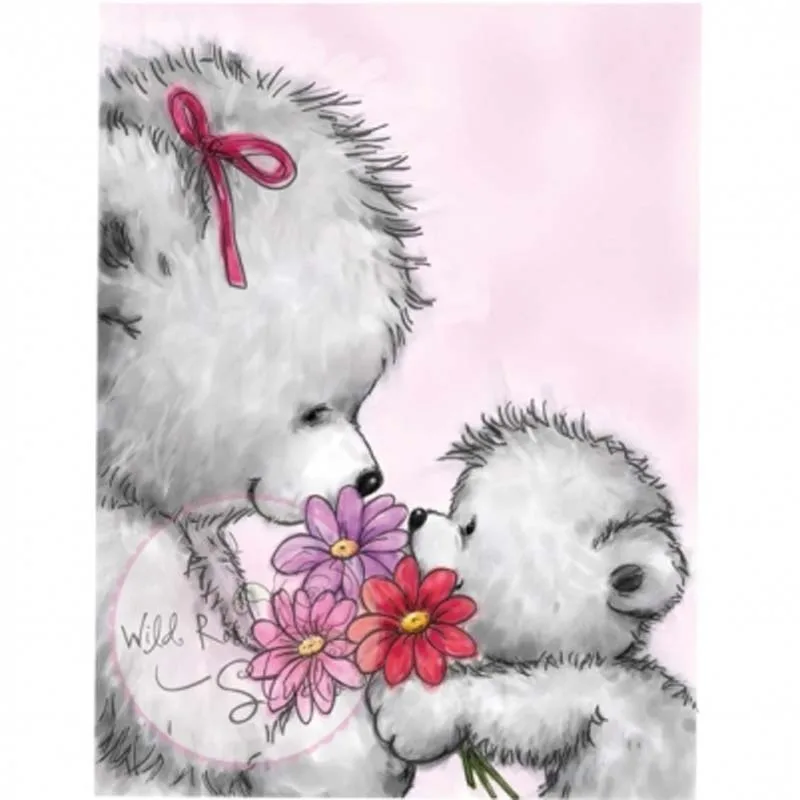 

Wild Rose Rubber Silicone Clear Stamps for Scrapbooking Tampons Seal Background Stamp Card Making Bear