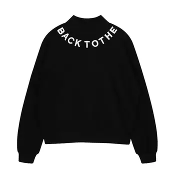 

Women's Sweatshirts Japan Harajuku Letter embroidery BACK TO THE FUTURE Loose Student Velvet Sweatshirt Female Korean Kawaii
